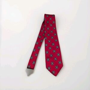 Stafford Red Men's 100% Silk Tie Made In USA